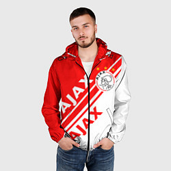Ветровка с капюшоном мужская FC AJAX AMSTERDAM ФК АЯКС, цвет: 3D-черный — фото 2