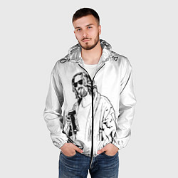 Ветровка с капюшоном мужская Большой Лебовски Big Lebowski, цвет: 3D-черный — фото 2