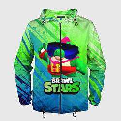 Ветровка с капюшоном мужская Базз Buzz Brawl Stars, цвет: 3D-черный