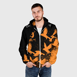 Ветровка с капюшоном мужская Haikyu Волейбол, цвет: 3D-белый — фото 2