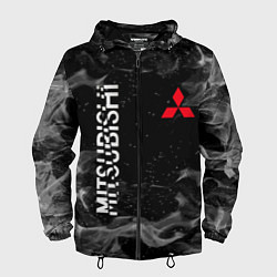 Ветровка с капюшоном мужская MITSUBISHI ОГОНЬ, цвет: 3D-черный