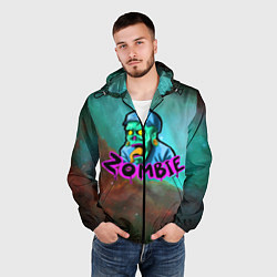 Ветровка с капюшоном мужская ZOMBIE, цвет: 3D-черный — фото 2