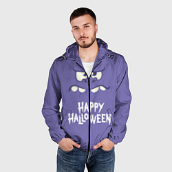 Ветровка с капюшоном мужская HAPPY HALLOWEEN, цвет: 3D-черный — фото 2