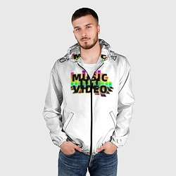 Ветровка с капюшоном мужская Merch - DJ MUSICVIDEO, цвет: 3D-черный — фото 2