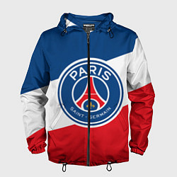 Ветровка с капюшоном мужская Paris Saint-Germain FC, цвет: 3D-черный