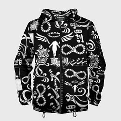 Ветровка с капюшоном мужская ТОКИЙСКИЕ МСТИТЕЛИ ЛОГОБОМБИНГ TOKYO REVENGERS LOG, цвет: 3D-черный