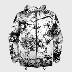 Ветровка с капюшоном мужская Эффект линогравюры, цвет: 3D-черный