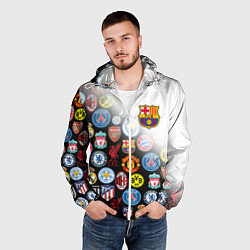 Ветровка с капюшоном мужская FC BARCELONA LOGOBOMBING, цвет: 3D-белый — фото 2