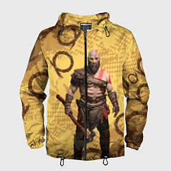 Ветровка с капюшоном мужская God of War Kratos Год оф Вар Кратос, цвет: 3D-черный