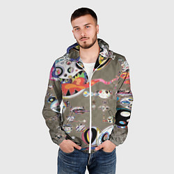 Ветровка с капюшоном мужская Арт Монстров, цвет: 3D-белый — фото 2