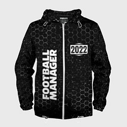 Ветровка с капюшоном мужская ФУТБОЛ МЕНЕДЖЕР Соты, цвет: 3D-белый