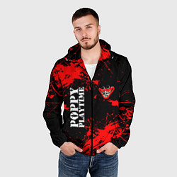 Ветровка с капюшоном мужская POPPY PLAYTIME ИГРА ПОППИ ПЛЕЙТАЙМ ХАГГИ ВАГГИ, цвет: 3D-черный — фото 2