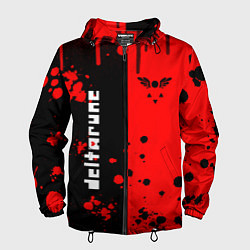 Ветровка с капюшоном мужская Deltarune black & red, цвет: 3D-черный