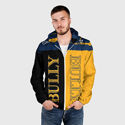 Ветровка с капюшоном мужская Bully Вертикальное лого, цвет: 3D-белый — фото 2