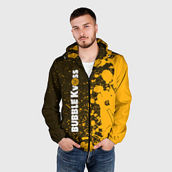 Ветровка с капюшоном мужская BUBBLE KVASS Брызги Вертикально, цвет: 3D-черный — фото 2