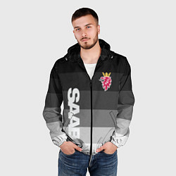 Ветровка с капюшоном мужская SAAB СААБ ГРАДИЕНТ, цвет: 3D-черный — фото 2