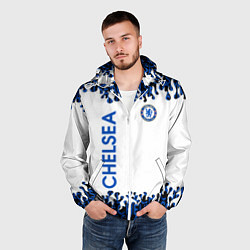 Ветровка с капюшоном мужская Chelsea челси спорт, цвет: 3D-белый — фото 2