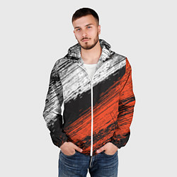 Ветровка с капюшоном мужская БЕЛО-РЫЖИЙ ГРАНЖ, цвет: 3D-белый — фото 2