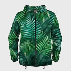 Мужская ветровка Tropical plants pattern