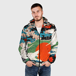 Ветровка с капюшоном мужская Воспоминания об Японии, цвет: 3D-черный — фото 2