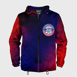 Ветровка с капюшоном мужская JEEP - Пламя, цвет: 3D-черный