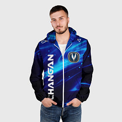 Ветровка с капюшоном мужская CHANGAN СИЯНИЕ ЧАНГАН, цвет: 3D-белый — фото 2