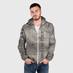 Ветровка с капюшоном мужская Only for Italy Мешковина Авангард Hype, цвет: 3D-белый — фото 2