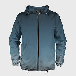 Ветровка с капюшоном мужская GRADIENT shades of blue, цвет: 3D-черный