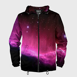 Ветровка с капюшоном мужская Night Nebula, цвет: 3D-черный