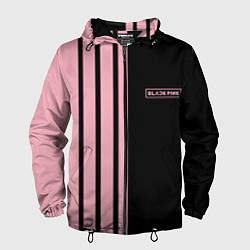 Ветровка с капюшоном мужская BLACKPINK HALF BLACK-PINK MINI LOGO, цвет: 3D-черный