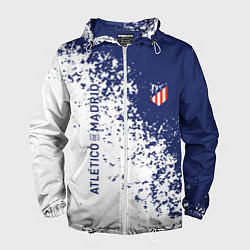 Ветровка с капюшоном мужская Atletico madrid football sport, цвет: 3D-белый