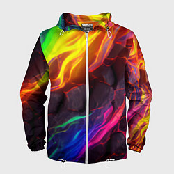 Мужская ветровка Neon rainbow lava