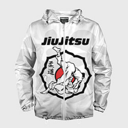 Ветровка с капюшоном мужская Jiujitsu throw, цвет: 3D-белый
