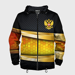 Мужская ветровка Black & gold - герб России