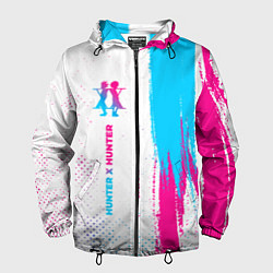 Ветровка с капюшоном мужская Hunter x Hunter neon gradient style: по-вертикали, цвет: 3D-черный