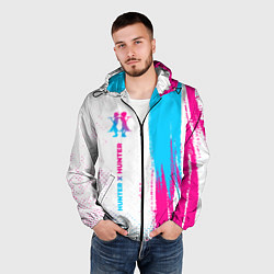 Ветровка с капюшоном мужская Hunter x Hunter neon gradient style: по-вертикали, цвет: 3D-черный — фото 2