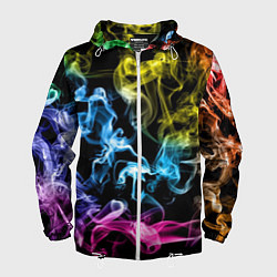 Ветровка с капюшоном мужская Эйфория в дыму, цвет: 3D-белый