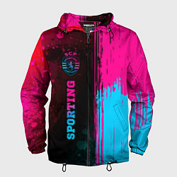 Мужская ветровка Sporting - neon gradient: по-вертикали