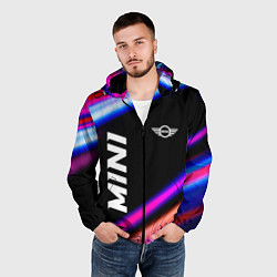 Ветровка с капюшоном мужская Mini speed lights, цвет: 3D-черный — фото 2
