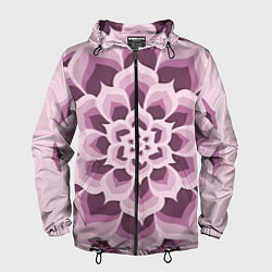 Мужская ветровка Цветочный узор в розовых тонах