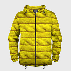 Ветровка с капюшоном мужская Жёлтый свитер - Осень-Зима 2028, цвет: 3D-черный