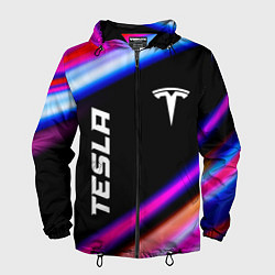 Ветровка с капюшоном мужская Tesla speed lights, цвет: 3D-черный