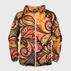 Мужская ветровка Multicolored branching floral patterns