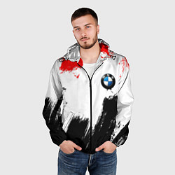 Ветровка с капюшоном мужская BMW art, цвет: 3D-черный — фото 2