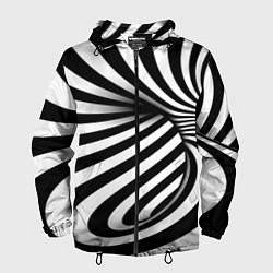 Мужская ветровка Оптические иллюзии зебра
