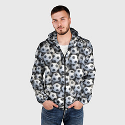 Ветровка с капюшоном мужская Забей гол, цвет: 3D-черный — фото 2