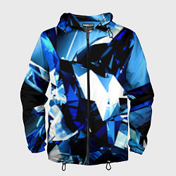 Ветровка с капюшоном мужская Crystal blue form, цвет: 3D-черный