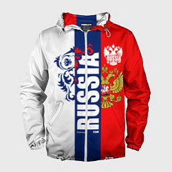 Мужская ветровка Russia national team: white blue red