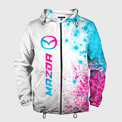 Мужская ветровка Mazda neon gradient style: по-вертикали