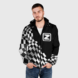 Ветровка с капюшоном мужская Zotye racing flag, цвет: 3D-черный — фото 2